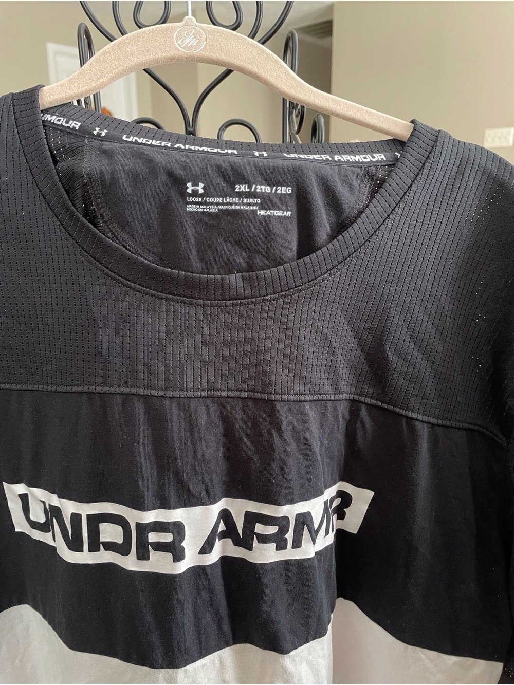 Under Armour Black & White Short Sleeve Performance Tee